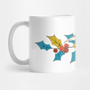 Holly and Bird Branch Mug